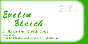 evelin bleich business card